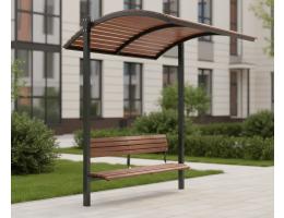 Парковая скамейка с навесом "Арфа"